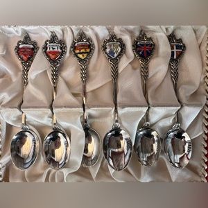 Enamel German Cities West Germany with Box set of 6